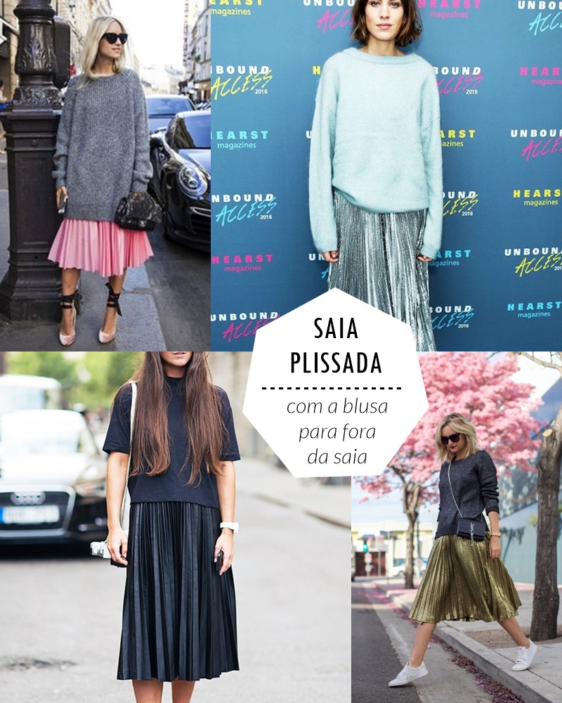 tendencia saia plissada